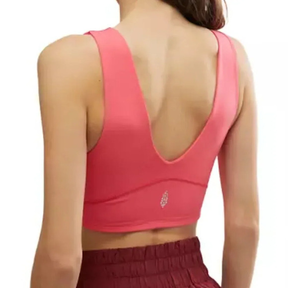 Free People Movement Coral Never Better Cropped Cami / Sports Bra XS NWOT - Picture 3 of 5
